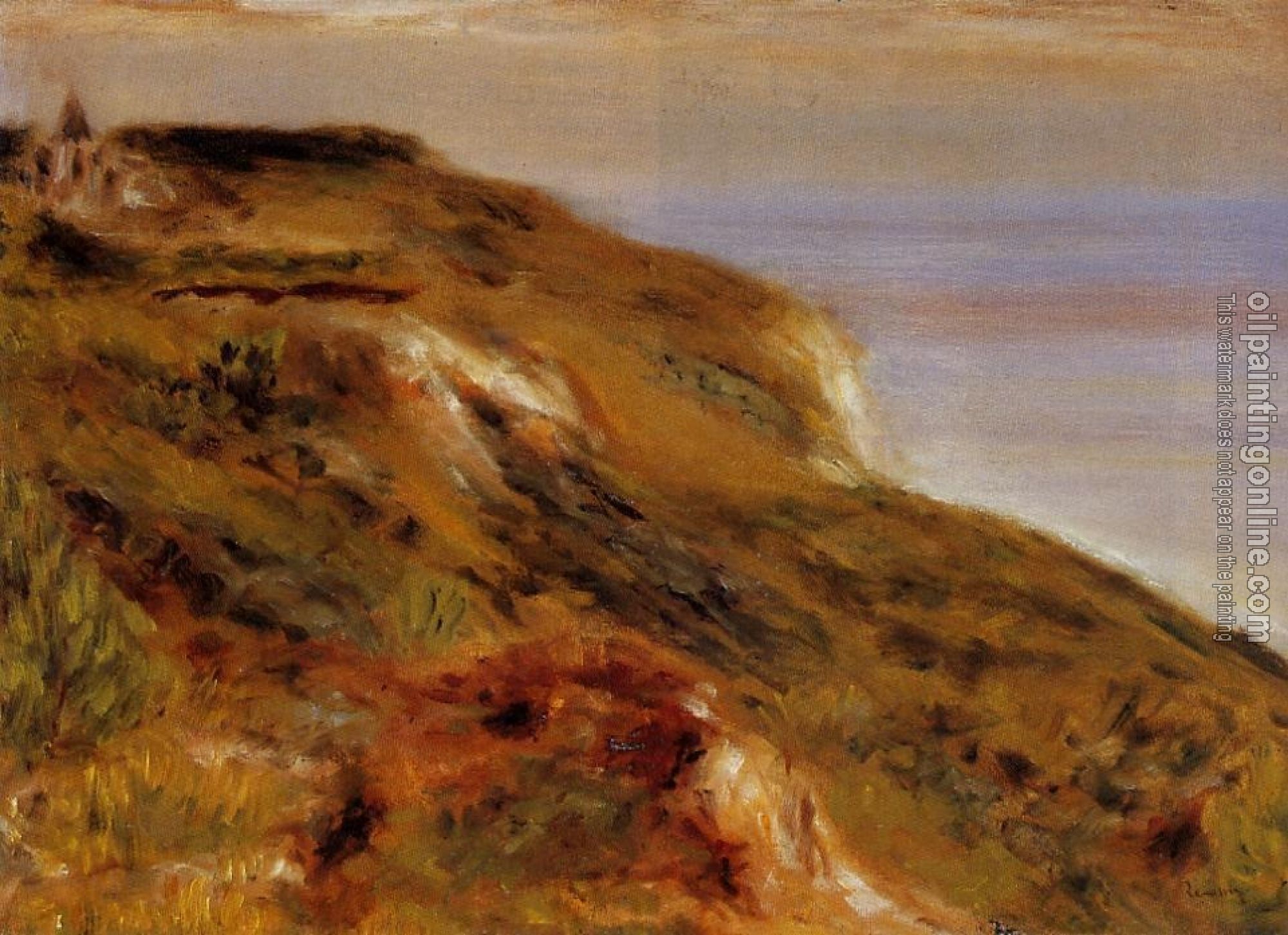 Renoir, Pierre Auguste - The Varangeville Church and the Cliffs